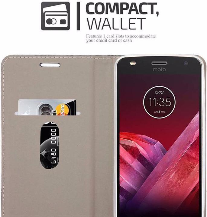 Produktbild Cadorabo Book Jeans Optik Cover (Motorola Moto Z2 Play)