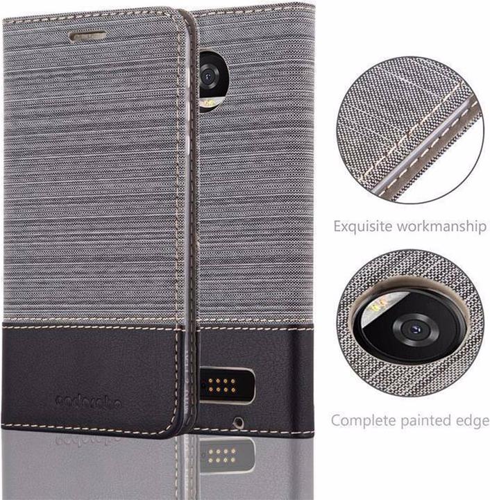 Produktbild Cadorabo Book Jeans Optik Cover (Motorola Moto Z2 Play)