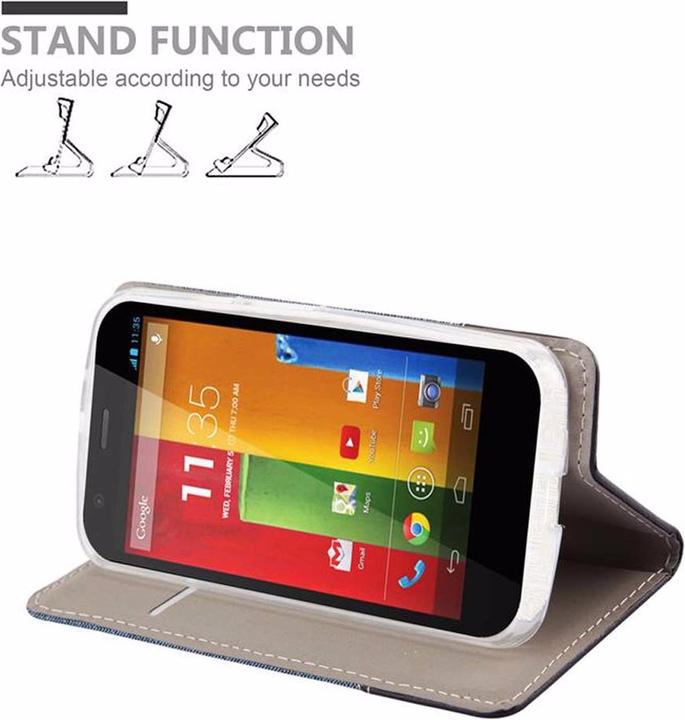Produktbild Cadorabo Book Jeans Optik Cover (Motorola Moto G2 (2nd Gen))