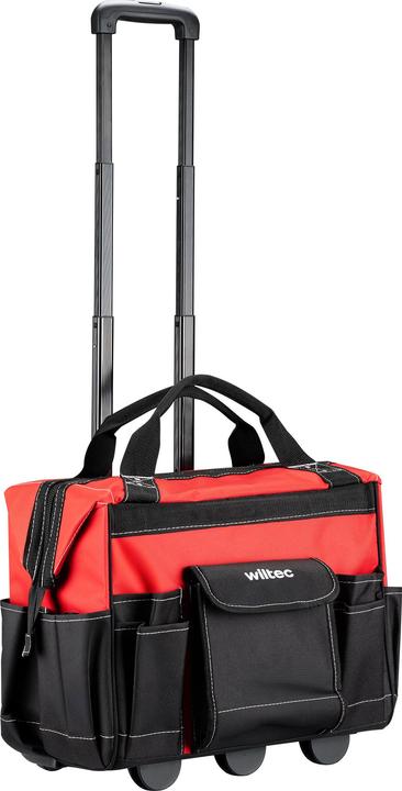 Wiltec Werkzeugtrolley 46x25x43cm Werkzeugkoffer 19 Fächer Werkzeug Trolley