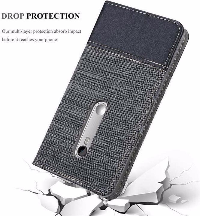 Produktbild Cadorabo Book Jeans Optik Cover (Motorola Moto G30)
