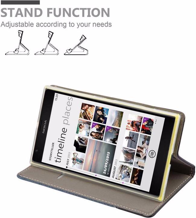 Produktbild Cadorabo Book Jeans Optik Cover (Nokia Lumia 1520)
