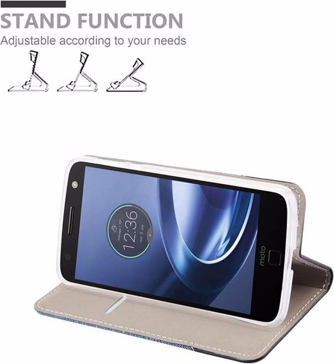 Actual product image Cadorabo Book Jeans Optics Cover (Motorola Moto Z Force)