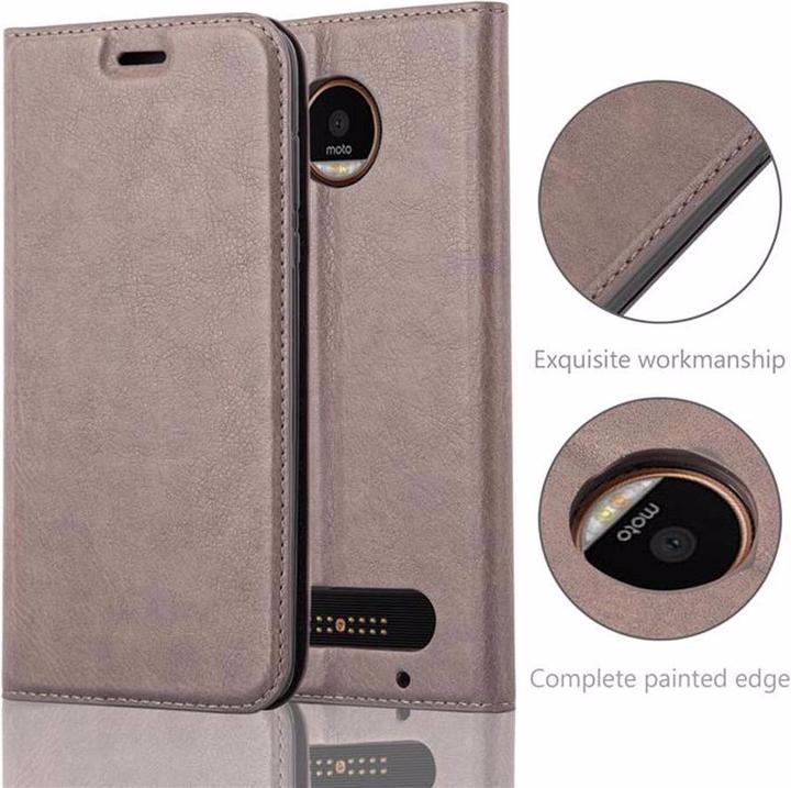Actual product image Cadorabo Book Invisible Magnet Cover (Motorola Moto Z2)