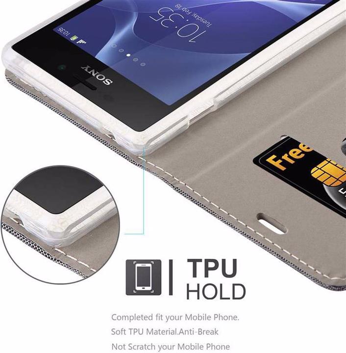 Image du produit Cadorabo Couverture look jeans Book (Sony Xperia M2 Aqua)