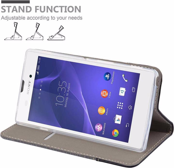 Actual product image Cadorabo Book Jeans Optics Cover (Sony Xperia T2 Ultra)