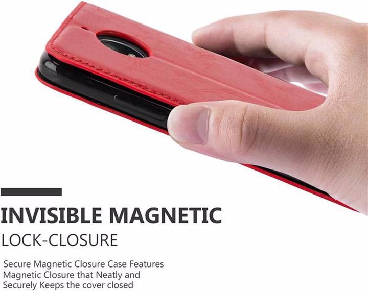 Actual product image Cadorabo Book Invisible Magnet Cover (Motorola Moto E4)