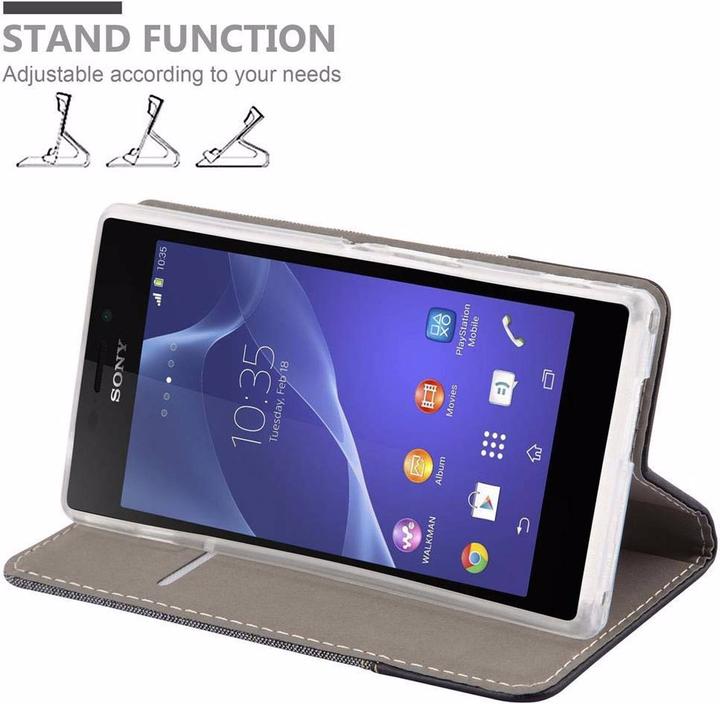 Image du produit Cadorabo Couverture look jeans Book (Sony Xperia M2, Sony Xperia M2 Aqua)