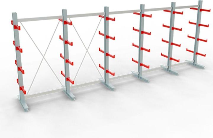 Actual product image Schulte Lagertechnik K 3000 cantilever complete rack 6 uprights - 2-sided