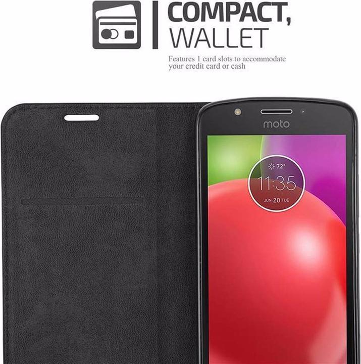 Productafbeelding Cadorabo Boek Onzichtbare Magneethoes (Motorola Moto E4)
