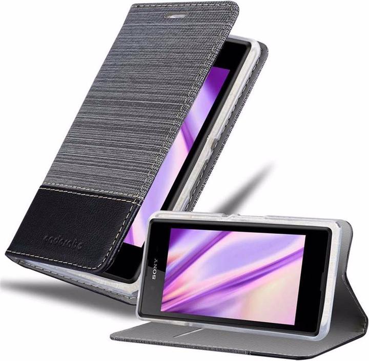 Actual product image Cadorabo Book Jeans Optics Cover (Sony Xperia E3)
