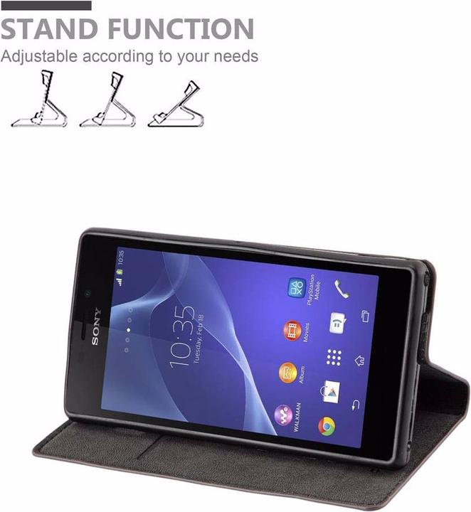 Productafbeelding Cadorabo Boek Onzichtbare Magneethoes (Xperia M2 Aqua)