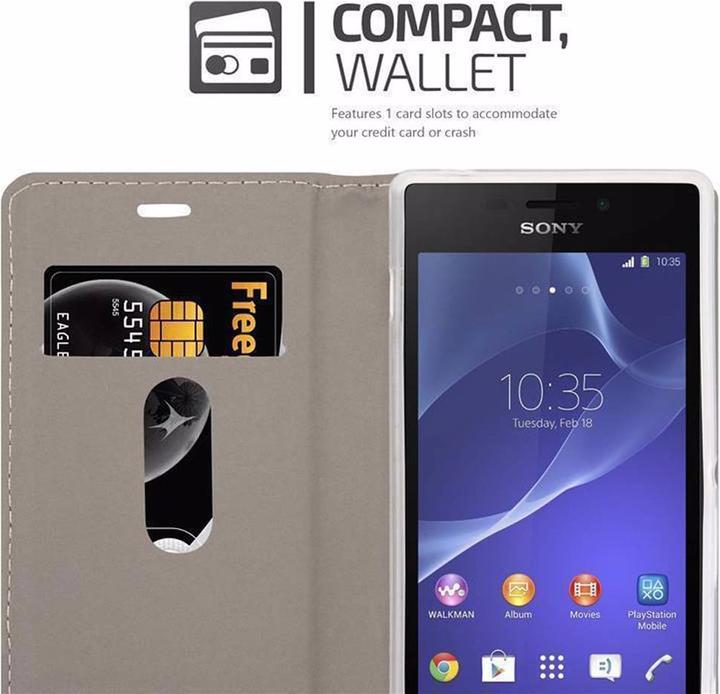 Actual product image Cadorabo Book Jeans Optics Cover (Sony Xperia M2 Aqua)