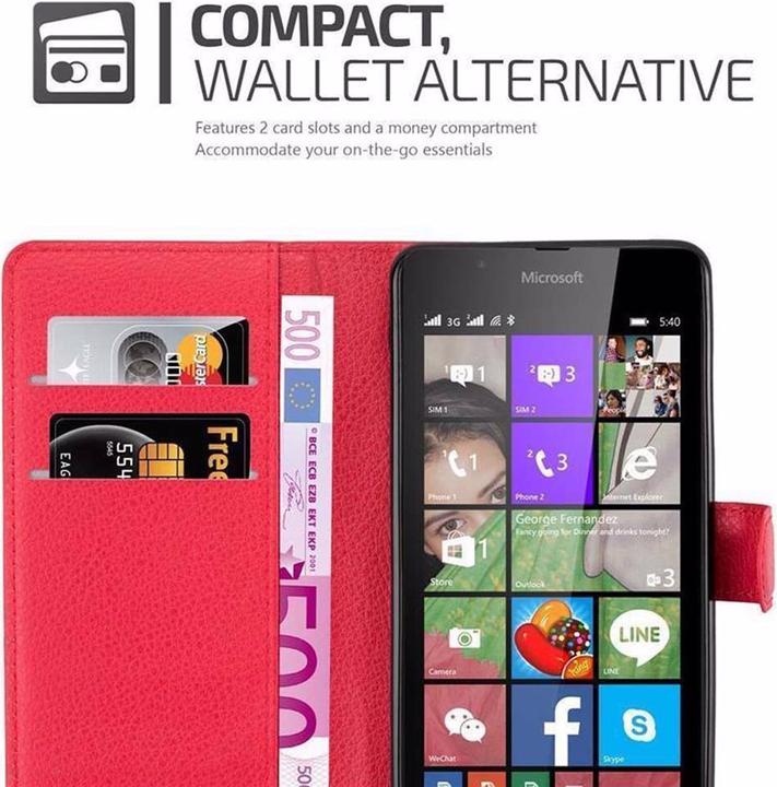 Produktbild Cadorabo Book mit Standfunktion Cover (Microsoft Lumia 540)