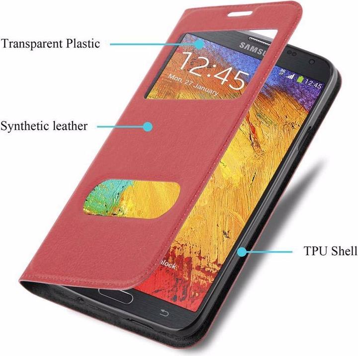 Actual product image Cadorabo Book with View double window cover (Samsung Galaxy Note 3 Neo)