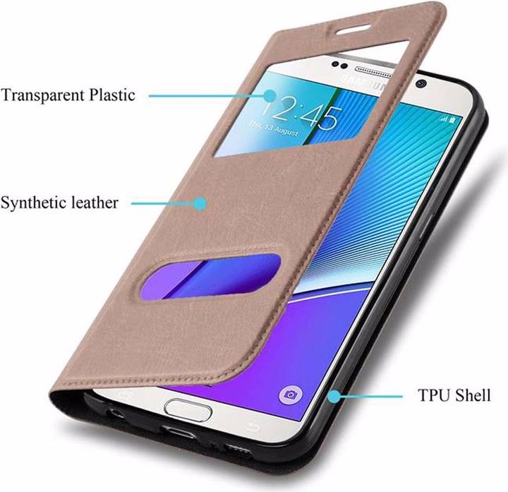 Produktbild Cadorabo Book mit View Doppelfenster Cover (Samsung Galaxy Note 5)