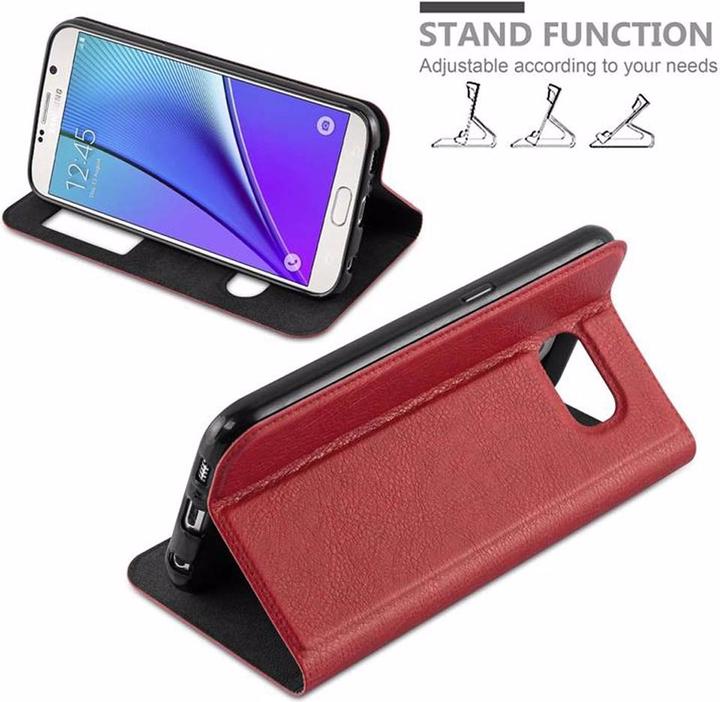 Actual product image Cadorabo Book with View double window cover (Samsung Galaxy Note 5)
