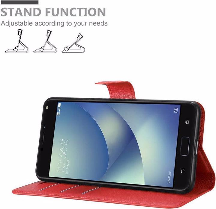 Actual product image Cadorabo Book with stand function cover (Asus Zenfone 4 Max)