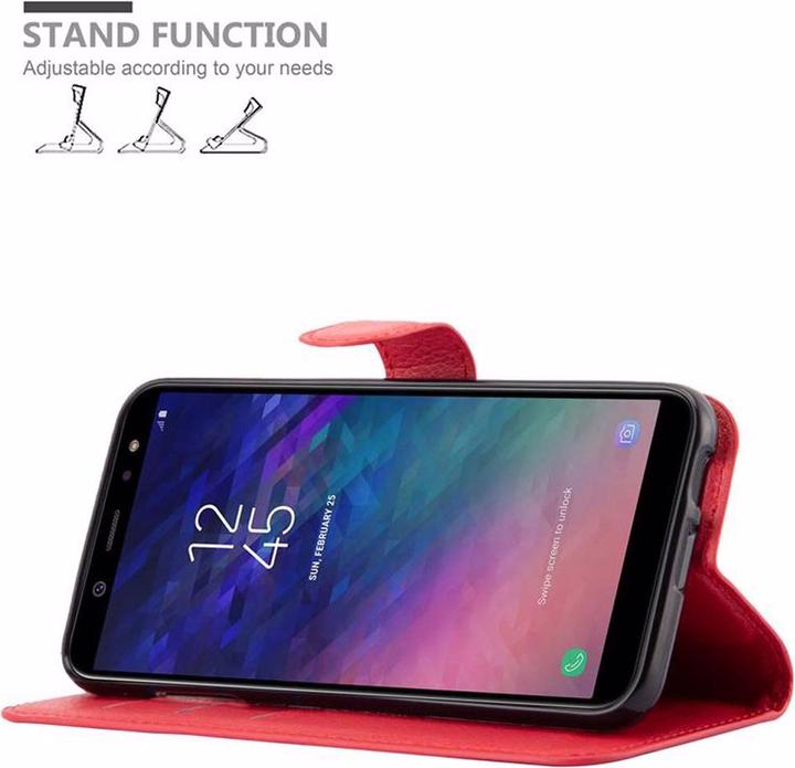 Actual product image Cadorabo Book with stand function cover (Samsung Galaxy J6 (2018))