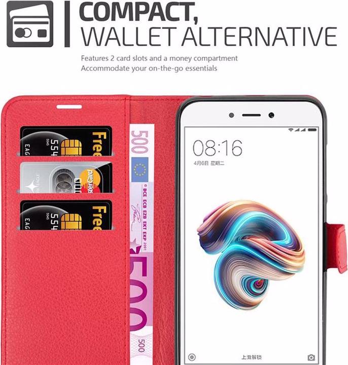 Actual product image Cadorabo Book with stand function cover (Xiaomi Redmi 5A)