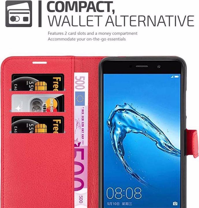Actual product image Cadorabo Book with stand function cover (Huawei Enjoy 7 Plus)