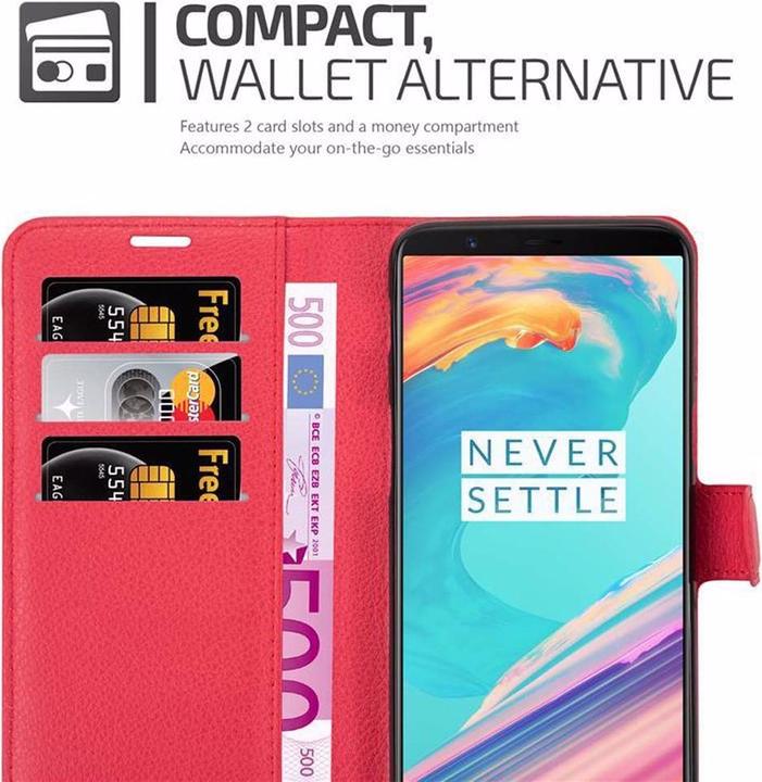 Actual product image Cadorabo Book with stand function cover (OnePlus 5T)