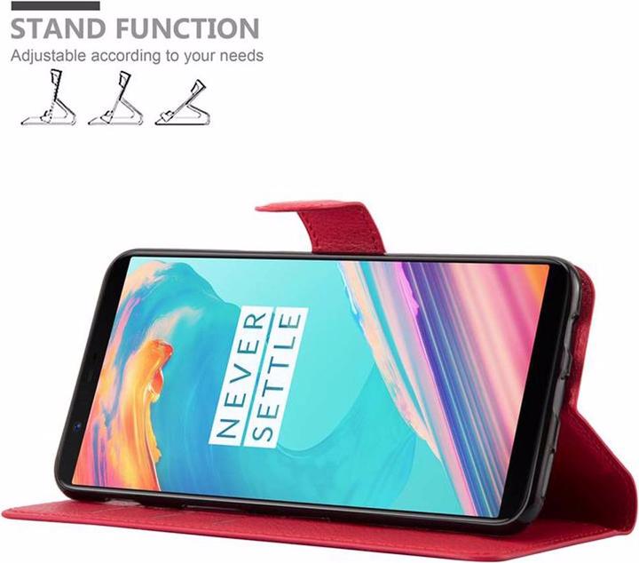 Actual product image Cadorabo Book with stand function cover (OnePlus 5T)