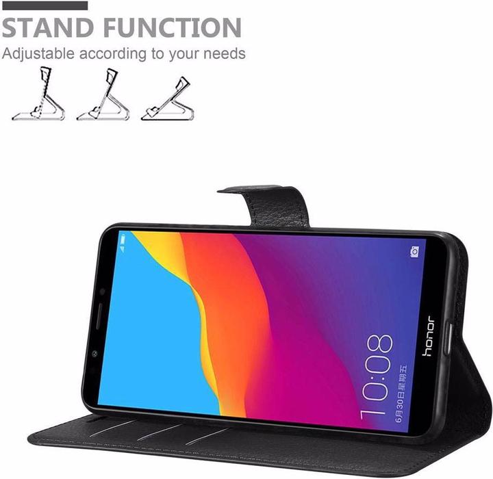Actual product image Cadorabo Book with stand function cover (Honor 7c)