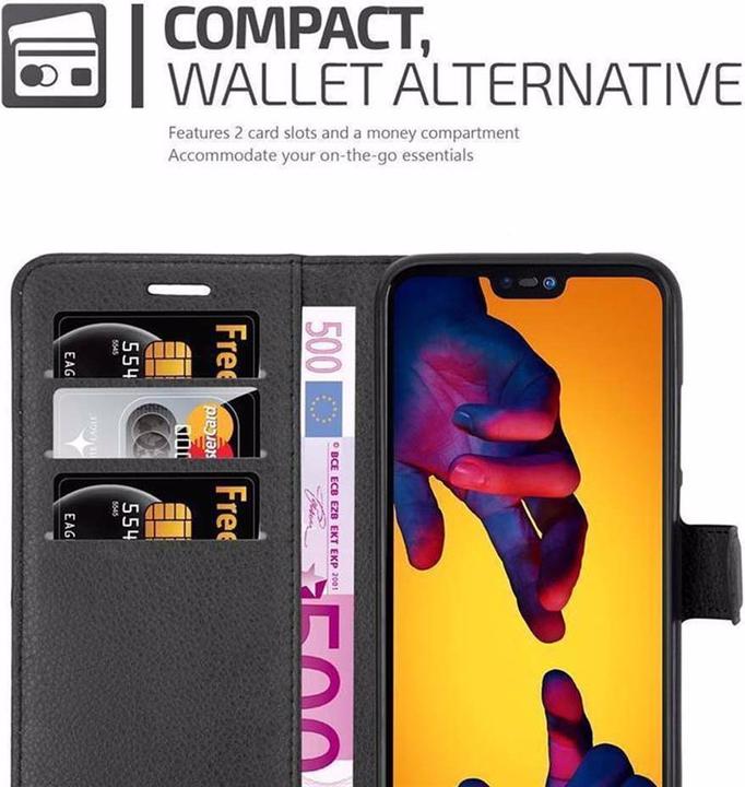 Actual product image Cadorabo Book with stand function cover (Huawei P20 Lite)
