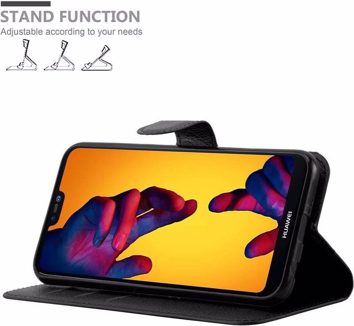 Actual product image Cadorabo Book with stand function cover (Huawei P20 Lite)