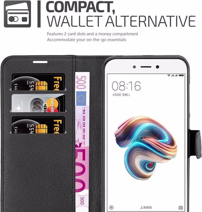 Actual product image Cadorabo Book with stand function cover (Xiaomi Redmi 5A)