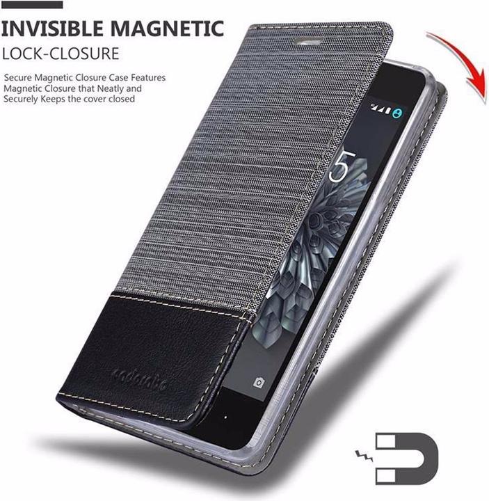 Produktbild Cadorabo Book Jeans Optik Cover (BQ Aquaris X5)