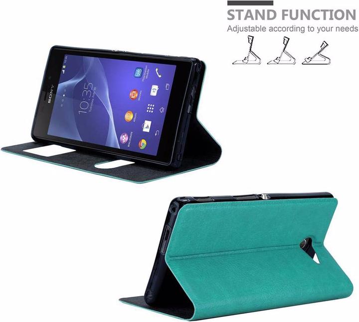 Produktbild Cadorabo Book mit View Doppelfenster Cover (Sony Xperia M2, Sony Xperia M2 Aqua)