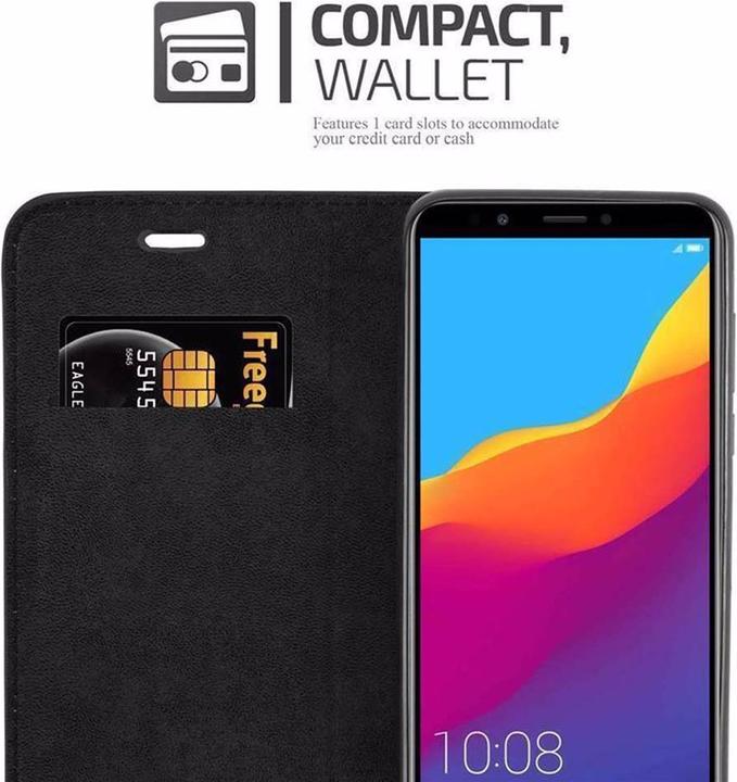 Actual product image Cadorabo Book Invisible Magnet Cover (Honor 7c)