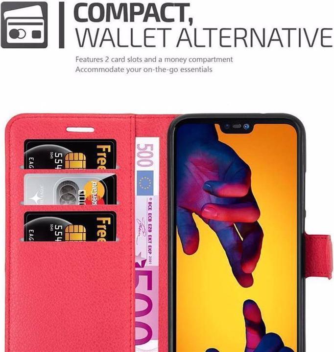 Actual product image Cadorabo Book with stand function cover (Huawei P20 Lite)