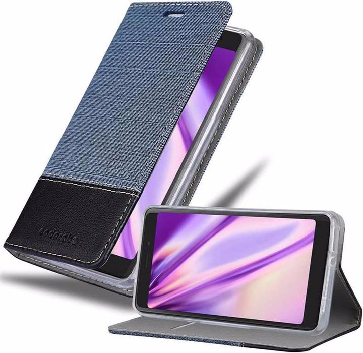 Produktbild Cadorabo Book Jeans Optik Cover (Wiko Tommy 3)