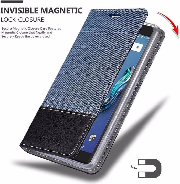 Produktbild Cadorabo Book Jeans Optik Cover (Wiko Tommy 3)