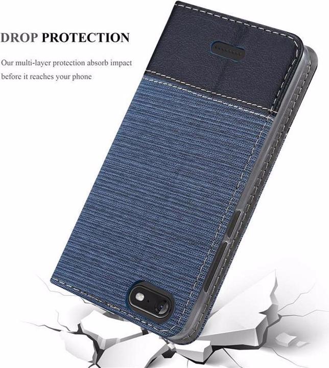 Produktbild Cadorabo Book Jeans Optik Cover (Wiko Tommy 3)