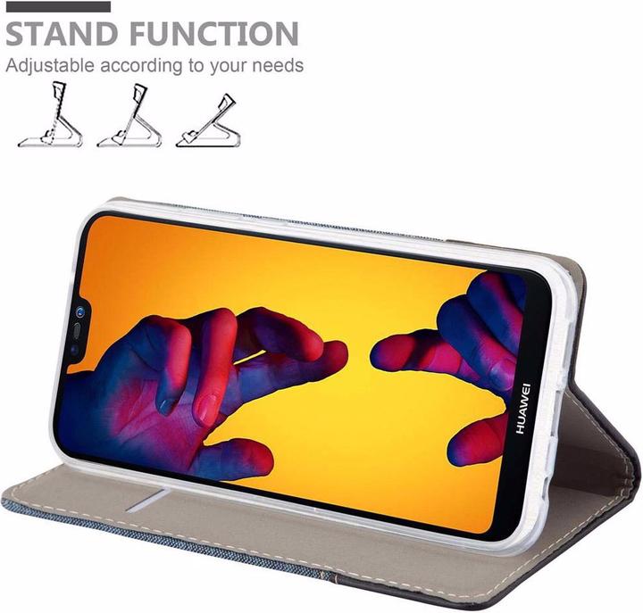 Produktbild Cadorabo Book Jeans Optik Cover (Huawei P20 Lite)