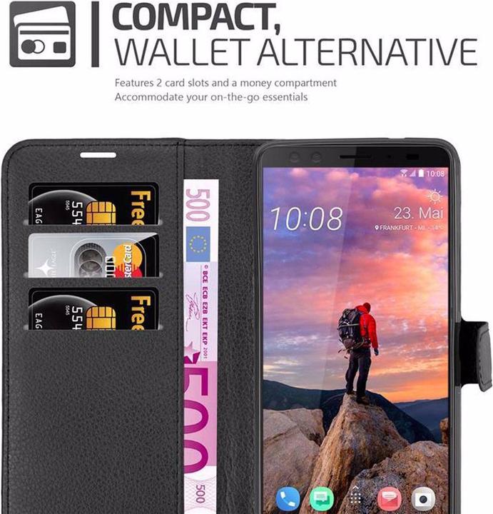 Produktbild Cadorabo Book mit Standfunktion Cover (HTC U12+)