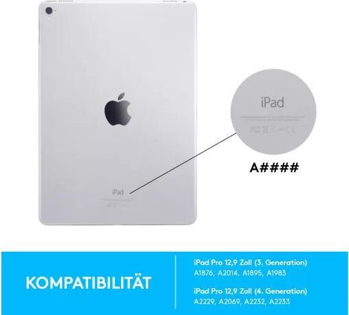 Produktbild Logitech Slim Folio Pro (CH, iPad Pro 12.9 2018 (3. Gen), iPad Pro 12.9 2020 (4. Gen))