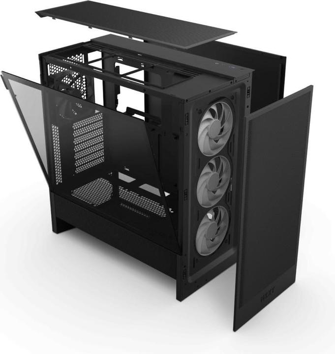 Immagine prodotto NZXT H5 Flow RGB ( 2024 ) (schwarz, Tempered Glass) (mATX, Mini-ITX, ATX, E-ATX)