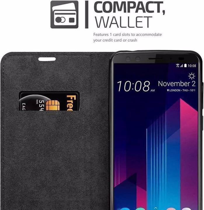 Actual product image Cadorabo Book Invisible Magnet Cover (HTC U12+)