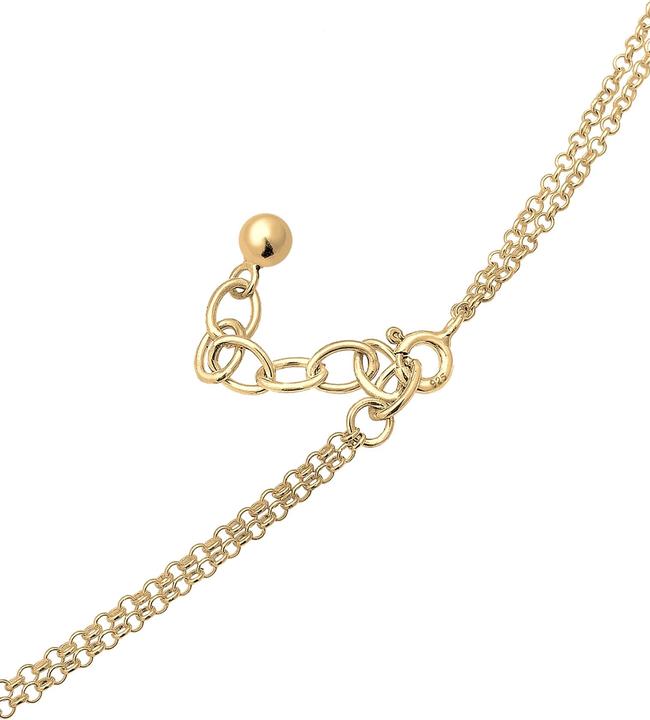 Actual product image Elli Necklace Y-necklace Geo Layer Plate 925 Sterling Silver (925 sterling silver, 38 cm)