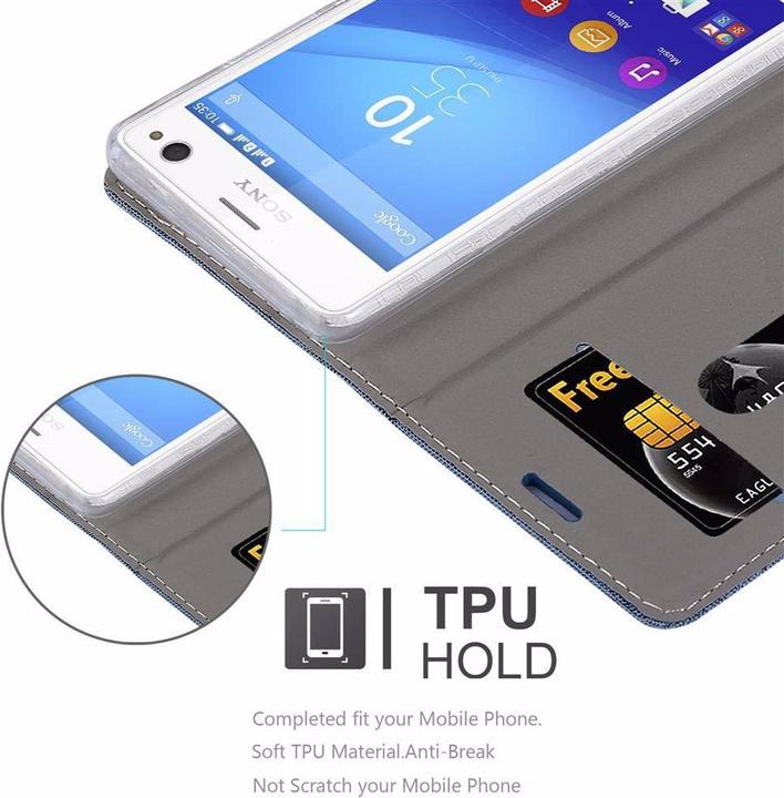 Actual product image Cadorabo Book Jeans Optics Cover (Sony Xperia C4)