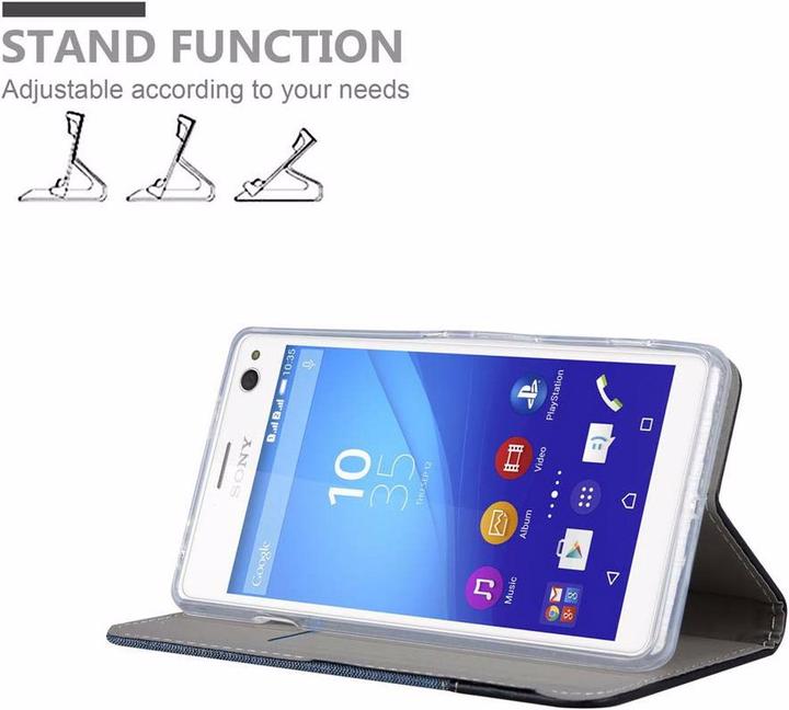 Actual product image Cadorabo Book Jeans Optics Cover (Sony Xperia C4)