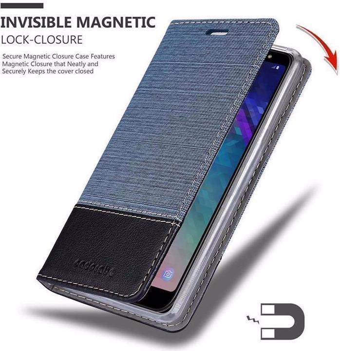 Produktbild Cadorabo Book Jeans Optik Cover (Samsung Galaxy A6+)
