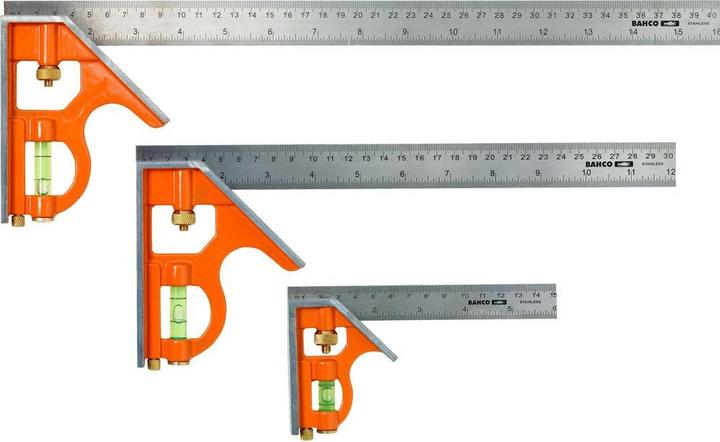 Bahco Schiebbarer Kombinationswinkel mit Reissnadel 150 mm