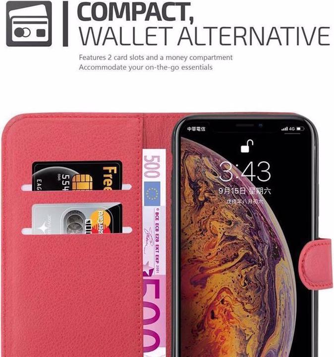 Actual product image Cadorabo Book with stand function cover (Apple iPhone XS Max)