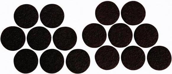 Actual product image Perel FELT GUIDE - ROUND 25 mm - 16 pcs. (Felt gliders, 16 Piece)